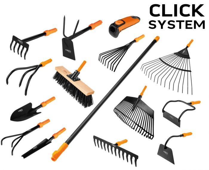 Держак короткий Neo Tools, 150мм, система NEO Click, пластик