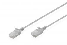 Патч-корд DIGITUS CAT 6 U-UTP Sliim, 2 м, AWG 32/7, Cu, LSZH, сірий