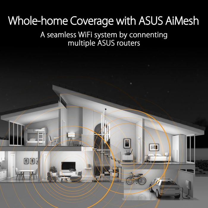 Маршрутизатор ASUS TUF-BE3600 BE3600, 4xGE LAN, 2,5xGE WAN, 1xUSB3.2, MESH