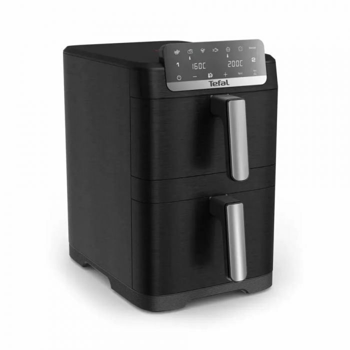 Мультипіч Tefal Easy Fry Crispy Stack, 2700Вт, чаша-6+4л, сенсорне керув., 2 чаши, гриль, пластик, чорний