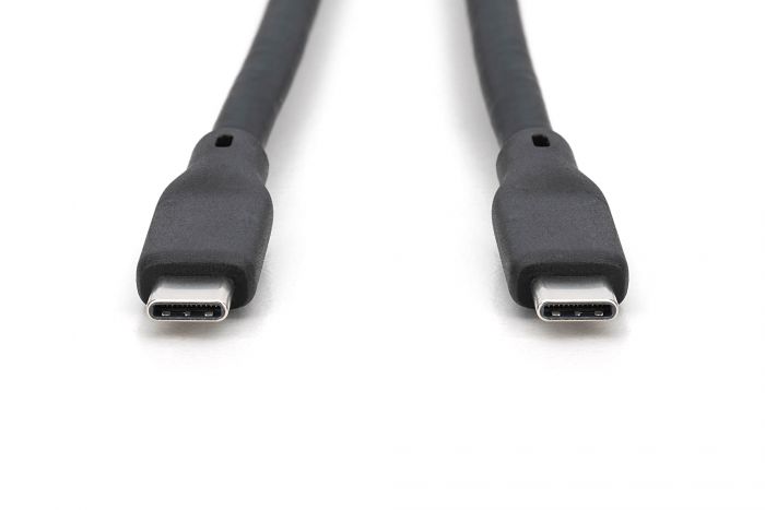 Кабель DIGITUS USB-C > USB-C заряджання/синхронізації, USB4 2.0, 80G, 240W, 16K, силіконовий, 1м, чорний
