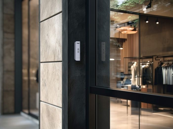 Датчик руху вуличний типу "штора" Ajax Curtain Outdoor Mini, Jeweler, бездротовий, білий, 130273.345.WH1
