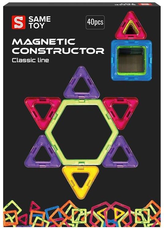 Конструктор магнітний конструктор Same toy Classic line 40ел