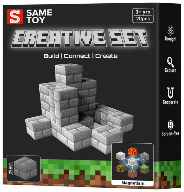 Конструктор магнітний Same Toy Creative Set Stone 20е