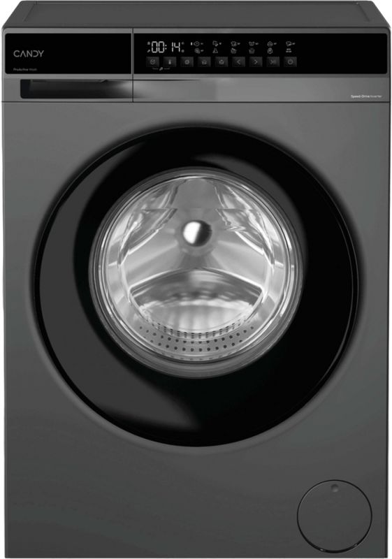 Пральна машина Candy ProWash 100 фронтальна, 7кг, 1200, A, 43.9см, дисплей, пара, інвертор, люк чорний, cріблястий