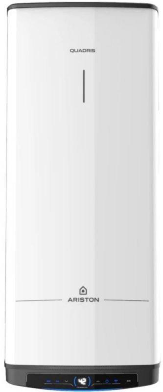 Водонагрівач електр. Ariston QUADRIS 120 WIFI FR EU прямокутний, 120л, 2,4кВт, сух. нагр. елемент, ел. кер-ня, B, Франція, білий