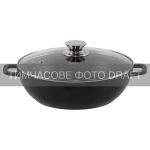 Сотейник зі скляною кришкою ARDESTO Gemini Lazio, 24cм, алюміній, чорний