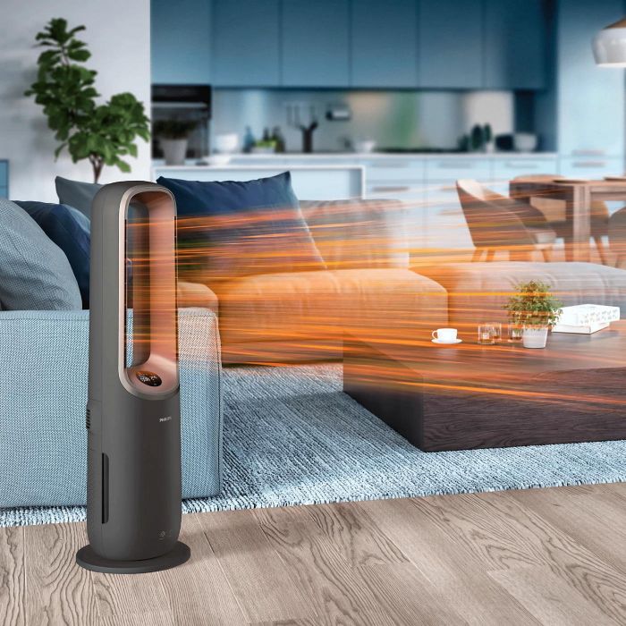 Кліматичний комплекс Philips Air Performer 9000, 48м2, 185м3/год, пулт ДУ, HEPA +вугільний фільтр + попередній, очистка, нагріз, зволоження повітря, сірий