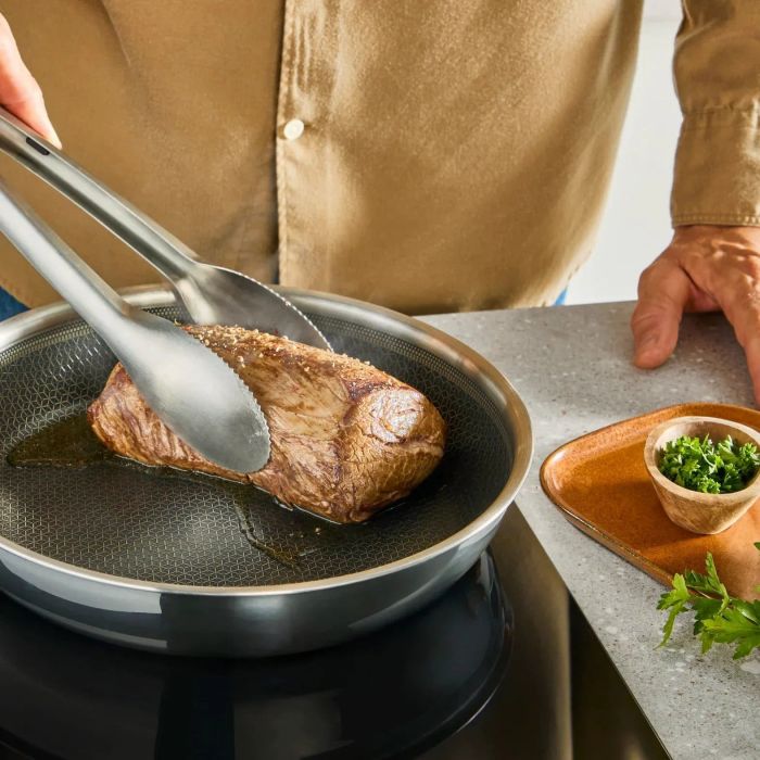 Сковорода Tefal Emotion+ Power, 24см, нержавіюча сталь, серцевина-алюміній, хромована сталь, бакеліт