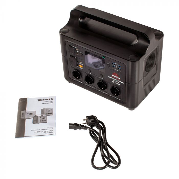 Портативна електростанція Vitals Professional PS 1800qc 2100Вт, 1536Вт/год, LifePo4, 16.4кг