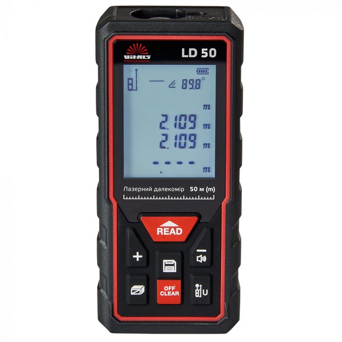 Далекомір лазерний Vitals Professional LD 50 , 0.05–50м, ±3мм, 0.17кг