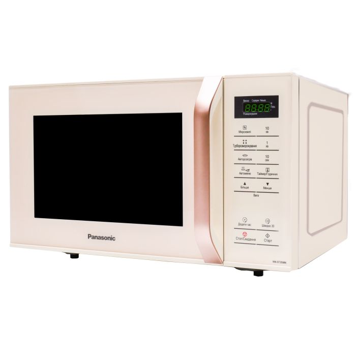 Мікрохвильова піч Panasonic, 25л, сенсор.керув., 800Вт, РК дисплей, молочний
