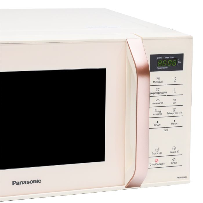 Мікрохвильова піч Panasonic, 25л, сенсор.керув., 800Вт, РК дисплей, молочний