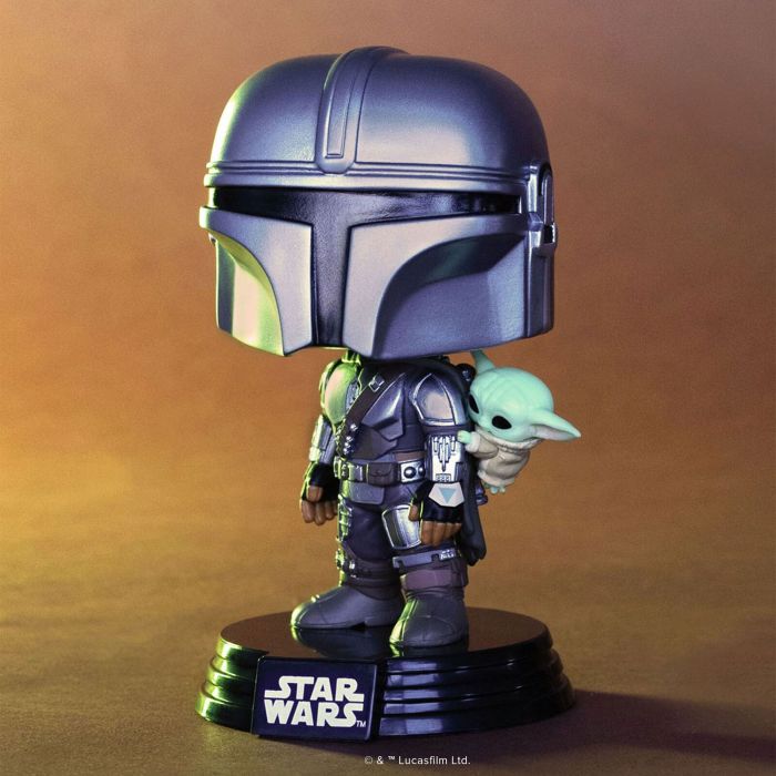 Фігурка Funko POP Star Wars: Mandalorian & Grogu - The Mandalorian w/Grogu