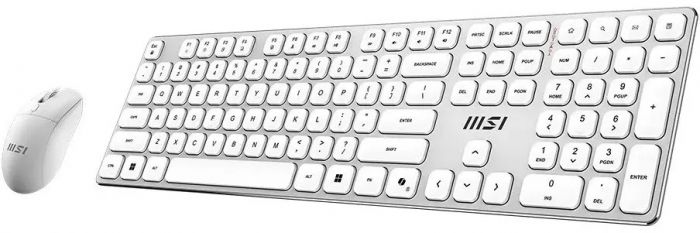 Комплект клавіатура та миша MSI FORGE K210 W COMBO WHITE UA, Wireless