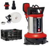 Насос дренажний Einhell Flutset GE-DP 7535 N LL ECO 750Вт, 18500л/год, вис. 9м, глиб. 7м, нержавіюча сталь, 5.7кг