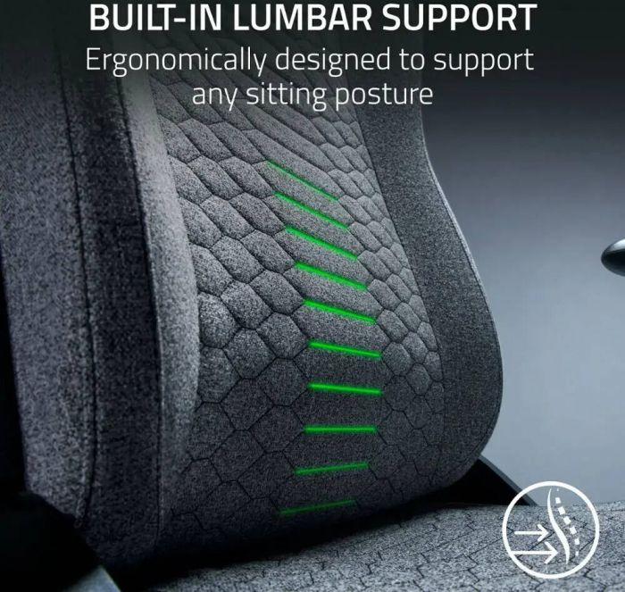 Крісло Razer Iskur V2 X, тканина, 2D-Armrests, сірий світлий