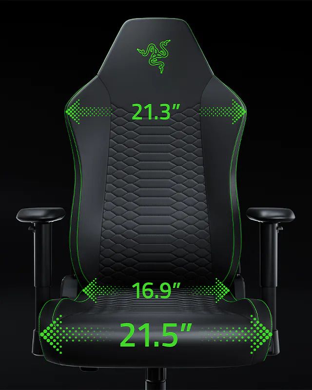 Крісло Razer Iskur V2 X NewGen, EPU шкіра з CoolTouch™, 2D-Armrests, чорно-зелений