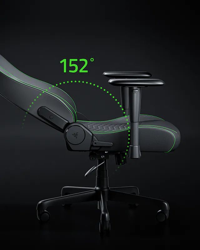 Крісло Razer Iskur V2 X NewGen, EPU шкіра з CoolTouch™, 2D-Armrests, чорно-зелений