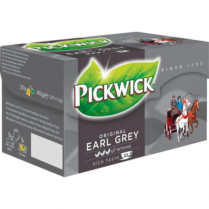Чай Pickwick чорний , 40г, Earl Grey Pickwick BwA, в пакетиках, з бергамотом