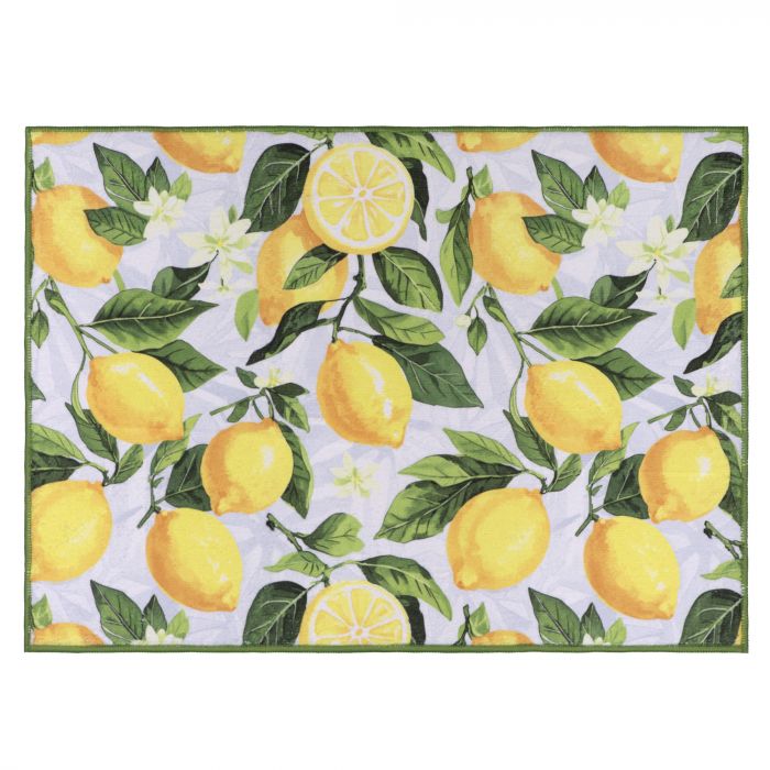 Килимок для сушіння посуду ARDESTO Sicilian lemons 38x51см, 100% поліестер, зелений