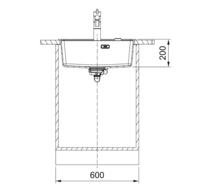 Комплект - мийка MRG 610-52 TL фраграніт, сірий камінь, 114.0668.868 і подрібнювач харч. відходів SLIM 50, 134.0715.098, вкл. Сифон