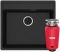 Комплект - мийка MRG 610-52 TL фраграніт, онікс, 114.0668.867 і подрібнювач харч. відходів SLIM 50, 134.0715.098, вкл. Сифон