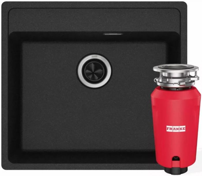 Комплект - мийка MRG 610-52 TL фраграніт, онікс, 114.0668.867 і подрібнювач харч. відходів SLIM 50, 134.0715.098, вкл. Сифон