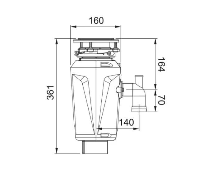 Комплект - мийка MRG 610-52 TL фраграніт, бежевий, 114.0668.817 і подрібнювач харч. відходів SLIM 50, 134.0715.098, вкл. Сифон