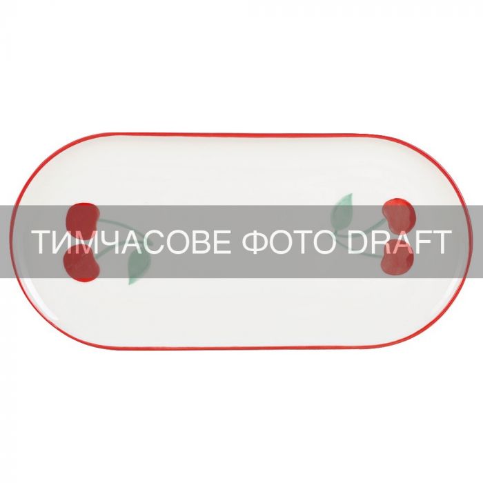 Блюдо ARDESTO Cherry, 25х11.6см, порцеляна, овальна, багатокольоровий