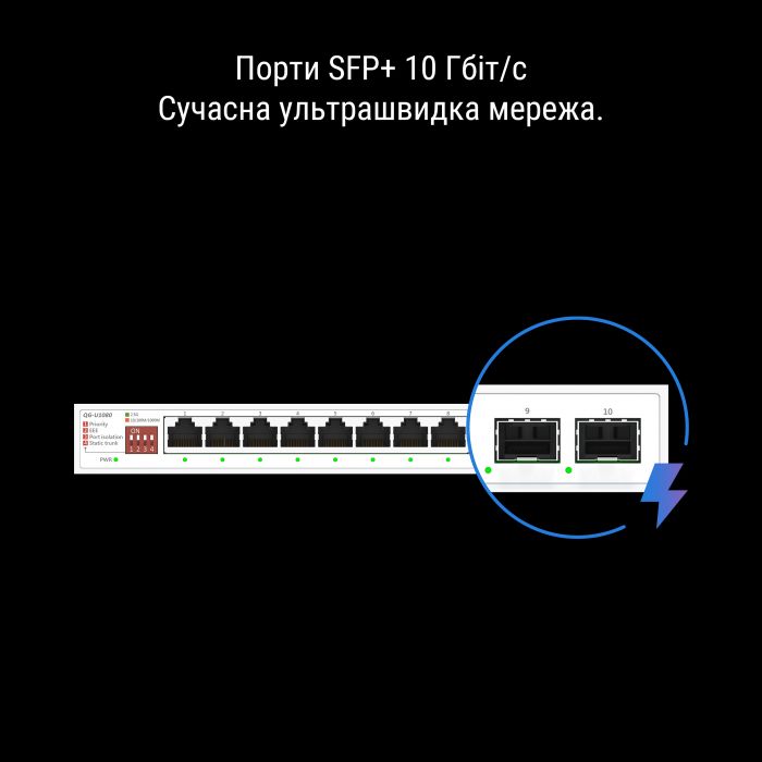 Комутатор ASUS QG-U1080 8x2.5GE LAN, 2xSFP+