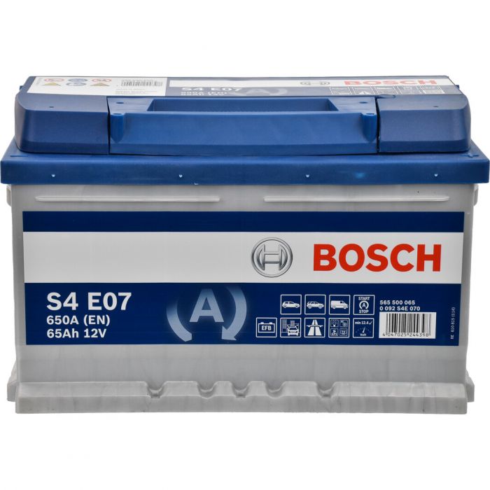 Акумулятор Bosch S4 12В 65Аг 650А R+ (0 092 S4E 070)