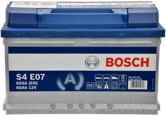 Акумулятор Bosch S4 12В 65Аг 650А R+ (0 092 S4E 070)