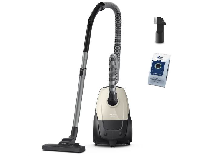 Пилосос Philips мішковий Series 1000, 750Вт, конт пил -3л, НЕРА, біло-сірий