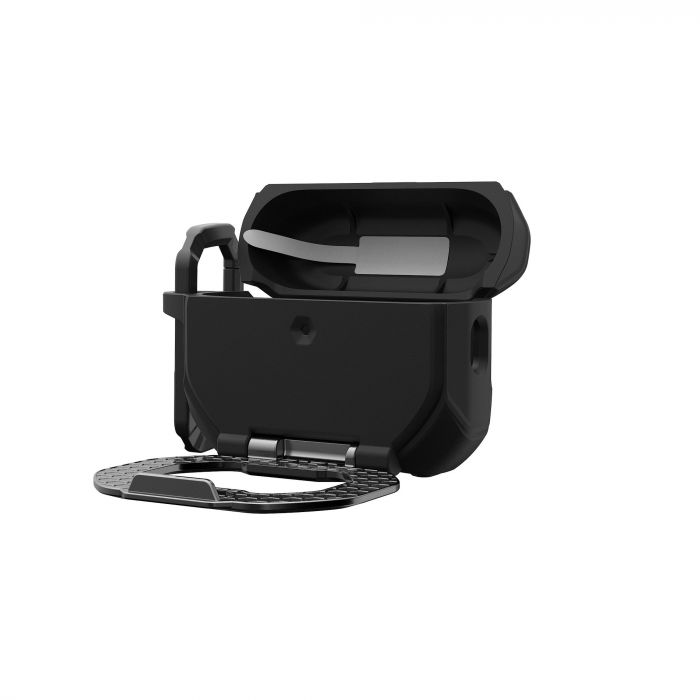 Чохол UAG для AirPods Pro (Gen 3, 2025) with Built-in Phone Stand, Monarch, Black/Silver