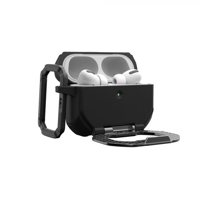 Чохол UAG для AirPods Pro (Gen 3, 2025) with Built-in Phone Stand, Monarch, Black/Silver
