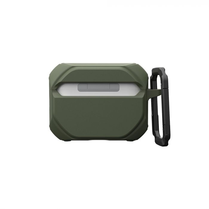 Чохол UAG для AirPods Pro (Gen 3, 2025) with Built-in Phone Stand, Monarch, Olive Drab/Silver