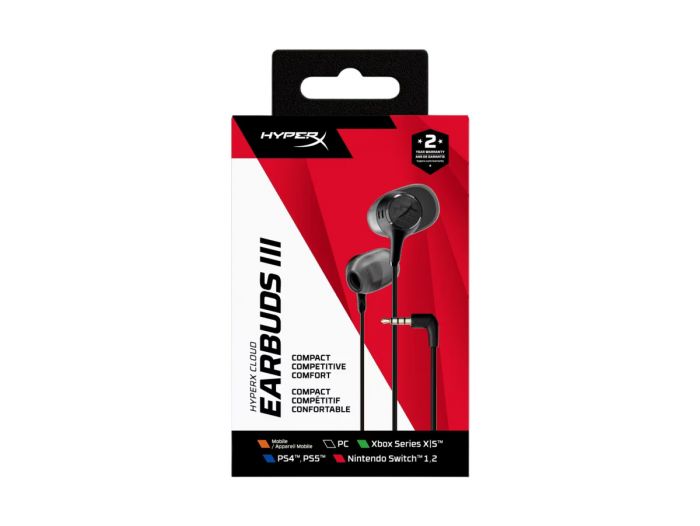 Гарнітура ігрова HyperX Cloud Earbuds III, 3.5мм, чорний