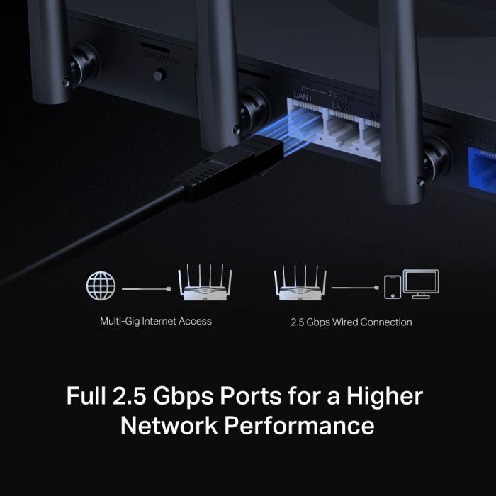 Маршрутизатор MERCUSYS MR47BE BE9300, 3x2.5GE LAN, 1x2.5GE WAN