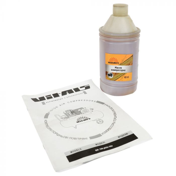 Компресор повітряний Vitals Master GK100.j652-10а 2200Вт, 100л, 400/290л/хв, 10бар, 65кг