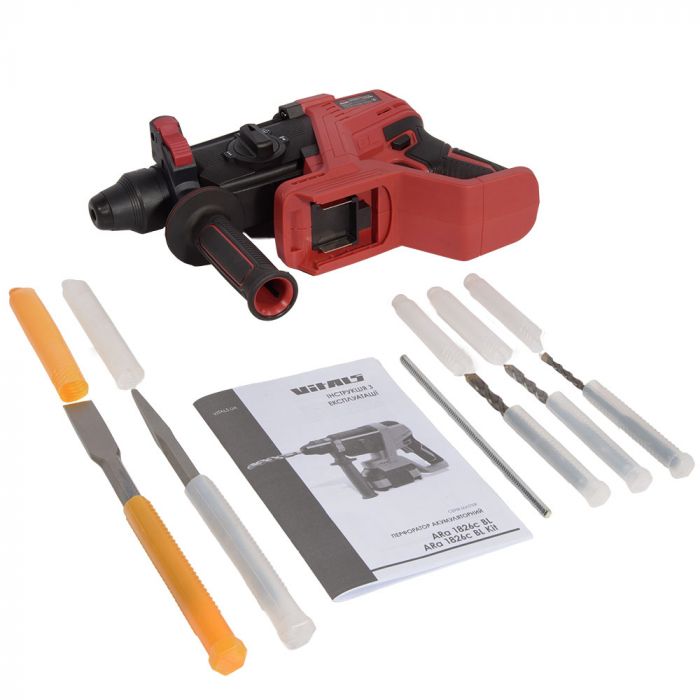 Перфоратор акумуляторнийVitals Master ARa 1826c BL 18В 2.6Дж 0-3000уд/хв 0-950об/хв IP21 2.35кг без АБК та ЗП