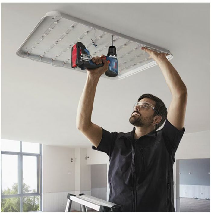 Набір із трьох акумуляторних інструментів Bosch Professional 18В дриль-шурупокрут GSR 18V-65, перфоратор GBH 18V-22, Шліфмашина кутова GWS 18V-8, акб 2x5А·год, ЗП 3 кейси L-BOXX 136