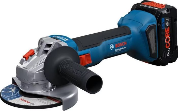 Набір із трьох акумуляторних інструментів Bosch Professional 18В дриль-шурупокрут GSR 18V-65, перфоратор GBH 18V-22, Шліфмашина кутова GWS 18V-8, акб 2x5А·год, ЗП 3 кейси L-BOXX 136