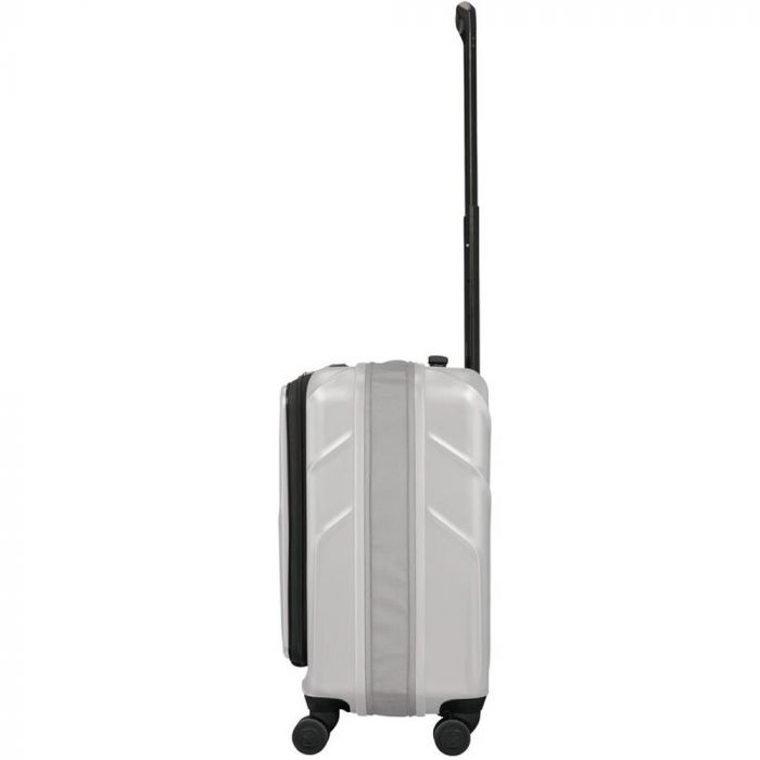 Валіза Wenger Amplix Hardside Carry-On, мала, з відсіком для н/б 16", полікарбонат, TSA, 4 колеса, розширення, USB, сріблястий