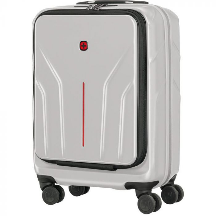 Валіза Wenger Amplix Hardside Carry-On, мала, з відсіком для н/б 16", полікарбонат, TSA, 4 колеса, розширення, USB, сріблястий
