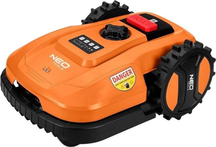 Газонокосарка-робот акумуляторна Neo Tools Energy+ 18В 1х6.0А·год 20-60мм 67дБ 600м2 3100об/хв кабель 100м IPX5 6.94кг
