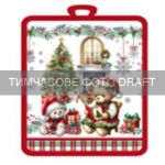 Прихватка ARDESTO Christmas Bears 18х20см, 100% поліестер (верх), 100% бавовна (низ), зелений