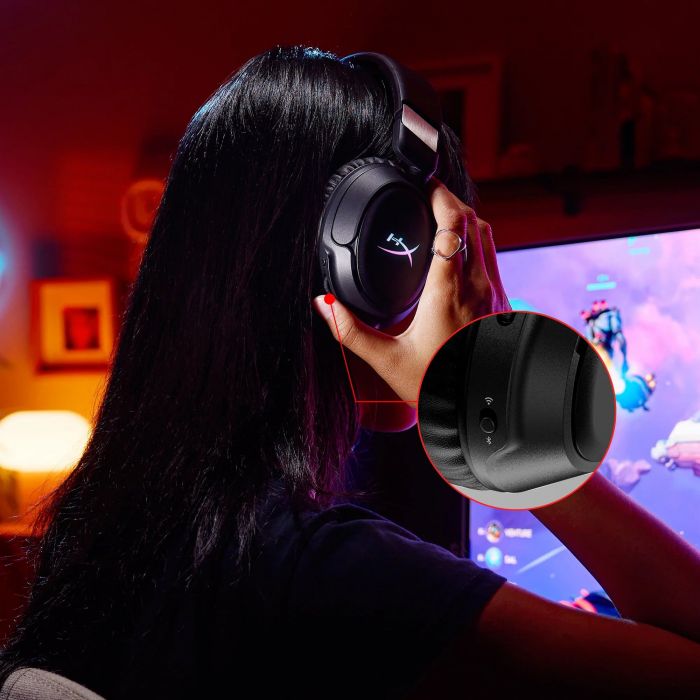Гарнітура ігрова HyperX Cloud Flight 2, WL/USB-A/USB-C, чорний