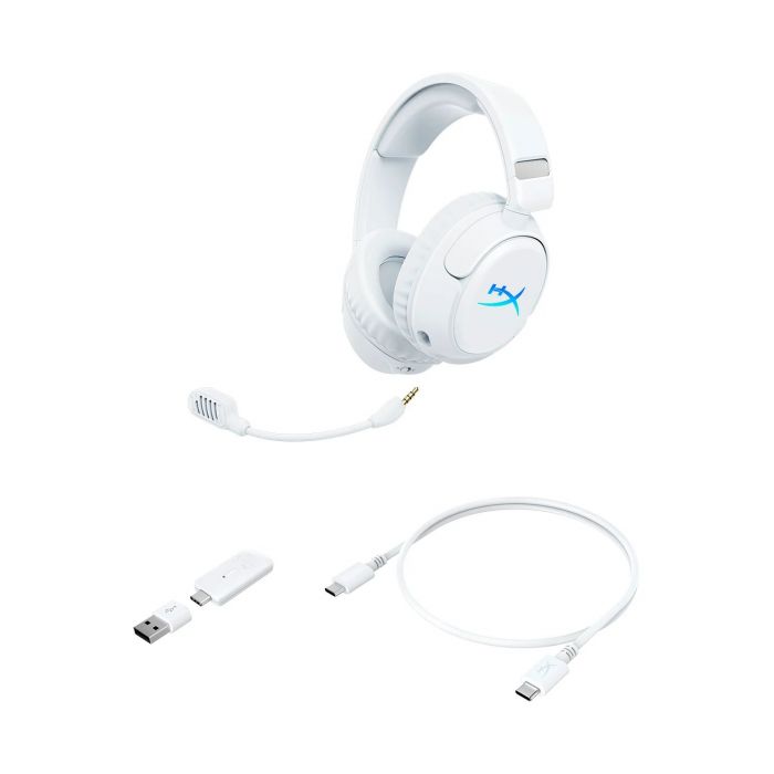 Гарнітура ігрова HyperX Cloud Flight 2, WL/USB-A/USB-C, білий