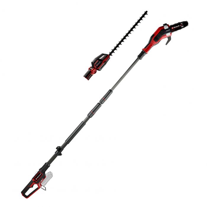 Кущоріз-висоторіз телескопічний акумуляторний Einhell Professional GP-LC 18/20 Li T BL + GP-HH 18/50 Li T BL 18В - набір з 2 насадок: кущоріз 550мм і пилка 200мм 5.93кг без АКБ та ЗП